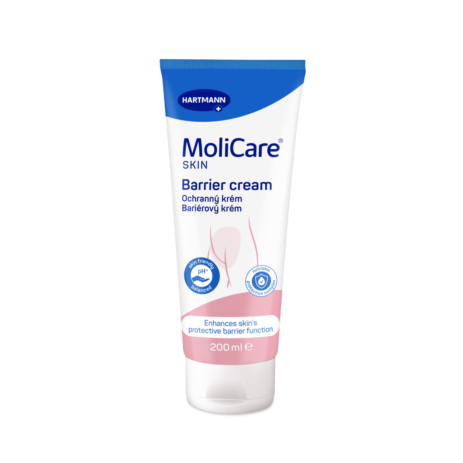 MoliCare Skin Creme dermop transparente s óxido de zinco 200 ml